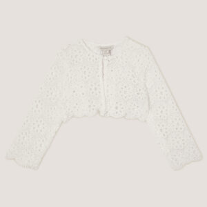 Bohemia Baby Girls Cream Crochet Carmela Cardigan, Size: 2-3 Years