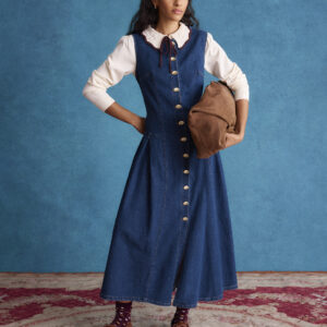 Layla Sleeveless Denim Midi Dress Blue