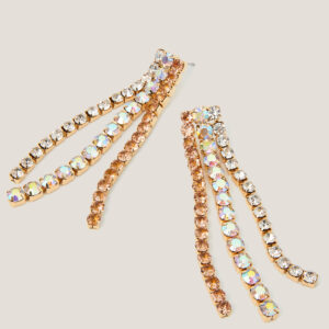 Gemstone Tassel Drop Earrings