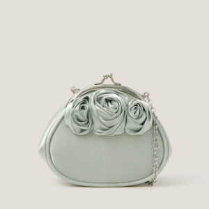 Rose Satin Clip Frame Bag