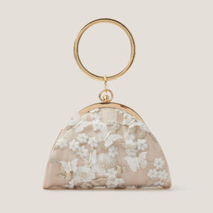 Astrid Floral Embroidered Butterfly Bangle Bag