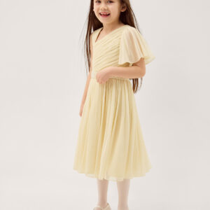 Amalthea Asymmetrical Embellished Party Dress Yellow