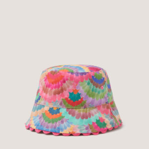 Rainbow Fan Print Bucket Hat Multi