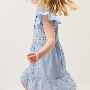 Broderie Shirt Dress Blue