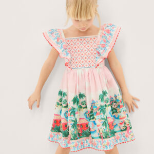 Resort Scene Smock Dress Ivory