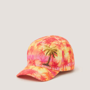 Sequin Palm Sunset Cap Pink