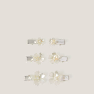 6-Pack Bridesmaid Flower Hair Clips