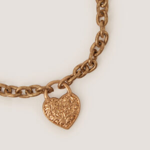 Heart Padlock Charm Bracelet
