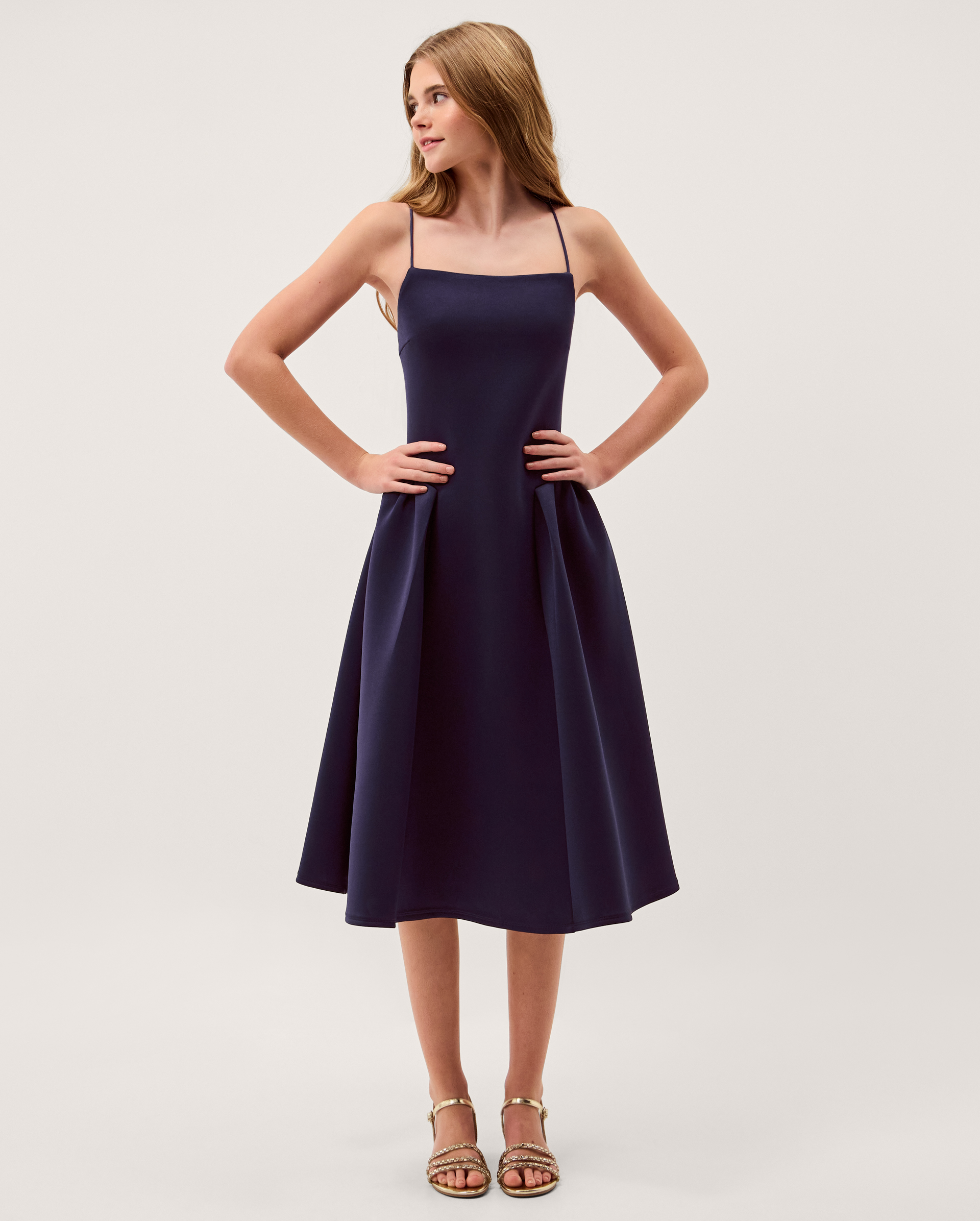 Molly Drop Waist Prom Dress Blue