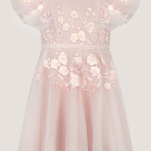 Baby Oelene Embroidered Party Dress Pink