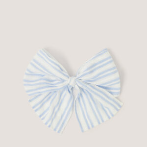Stripe Bow Hair Clip