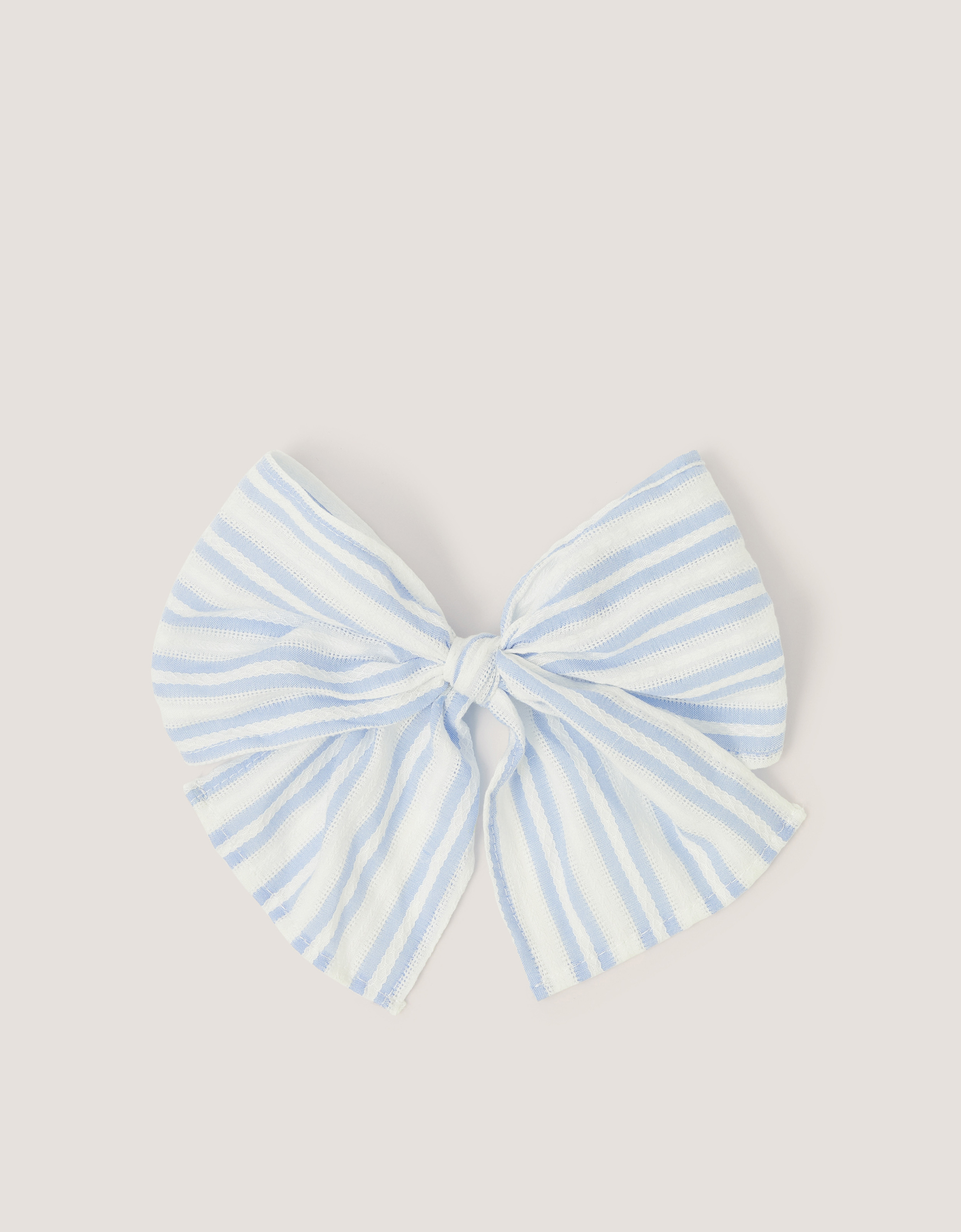 Stripe Bow Hair Clip