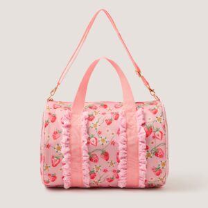 Strawberry Gingham Duffle Bag