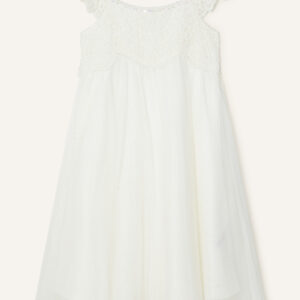 Monsoon Girls Cream Lace Bodice Estella Dress, Size: 7 Years