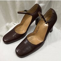 Bally Leather High Heeled Ankle Strap Shoes As New Size 37