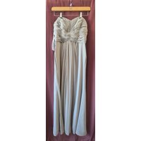 'david's Bridal' Strapless Grey Chiffon Dress With Tags