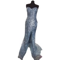 Portia & Scarlett Dress Strapless Sequins Evening  Silver Size: 8