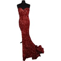 Portia And Scarlett Sequin Evening Dress  Red Size: 4