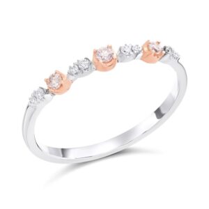 One In A Million 9ct Two Colour Gold Pink Diamond Ring - 12pts