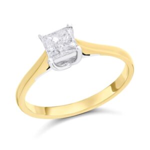 18ct Gold Diamond Solitaire Engagement Ring - 68pts - F/I3