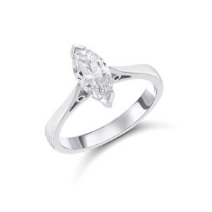 18ct White Gold Diamond Solitaire Engagement Ring - 1.01ct - J/I2