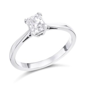 18ct White Gold Diamond Solitaire Engagement Ring - 1.01ct - L/I2