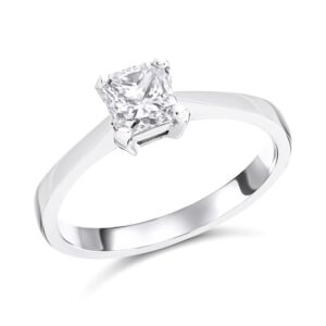 18ct White Gold Diamond Solitaire Engagement Ring - 1.06ct - J/I1