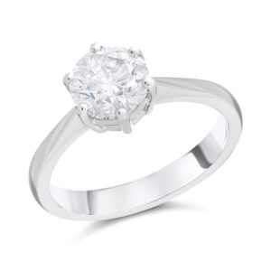 Platinum Diamond Solitaire Engagement Ring - 1.56ct - I/I2