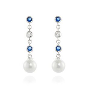 Cachet Inge Cubic Zirconia And Simulated Pearl Drop Earrings